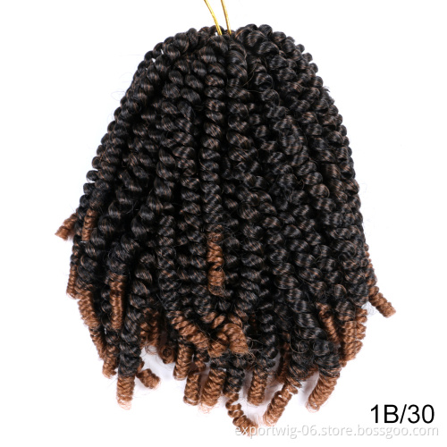 Factory Price Spring Twist Curly Wavy Hair for Women Synthetic Fiber Hair Wavy Crochet Hair Extension